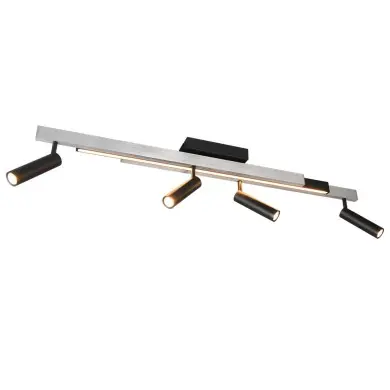 Plafonnier ZENO 4x22W LED Aluminium balayé TRIO LIGHTING 648310505