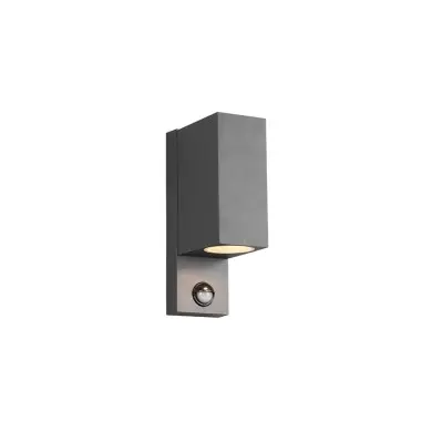 Applique Extérieur ROYA 2x35W GU10 Anthracite H23 carré détecteur mouvement  214269242