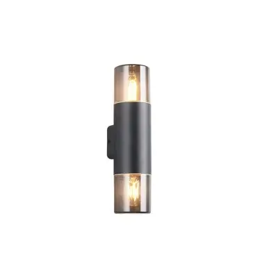 Applique Extérieur HOOSIC 2x28W E27 Noir mat Haut et bas TRIO LIGHTING 224060232