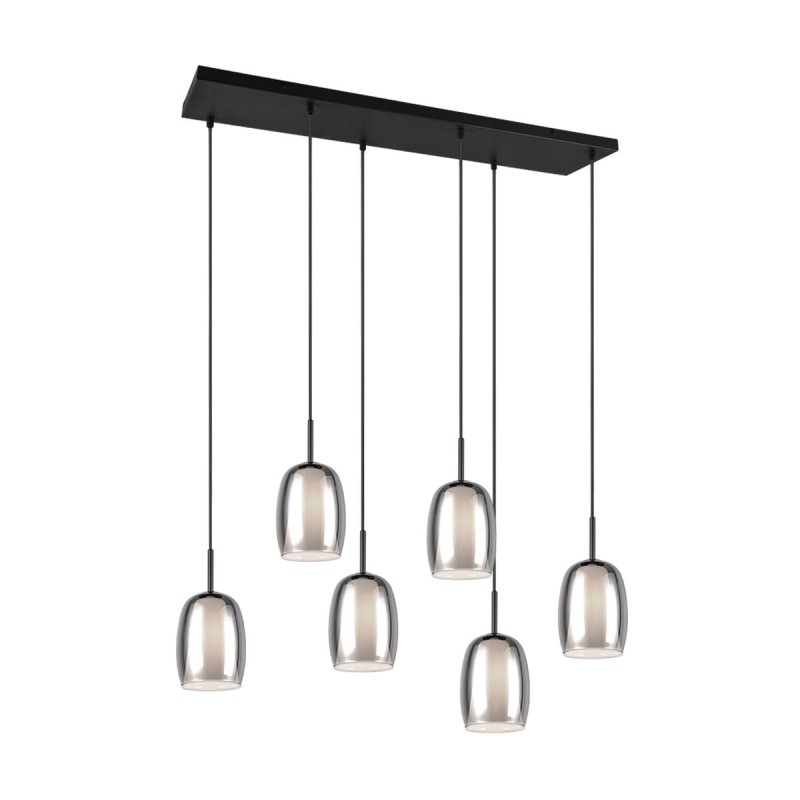 Suspension BARRET 6x10W E14 Noir mat TRIO LIGHTING 317500654