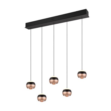 Suspension ORBIT 5x8W LED Noir mat TRIO LIGHTING 344410532