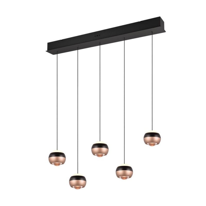 Suspension ORBIT 5x8W LED Noir mat TRIO LIGHTING 344410532