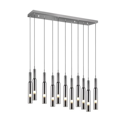 Suspension LUCENT 11x3W LED Chrome rectangle TRIO LIGHTING 344511106