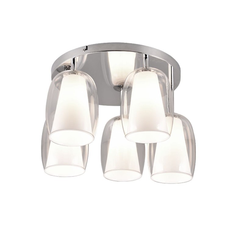 Plafonnier BARRET 5x10W E14 Chrome TRIO LIGHTING 617500506