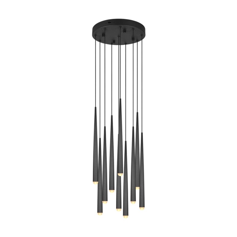 Suspension CALA 10x3W LED Noir mat TRIO LIGHTING 354831032