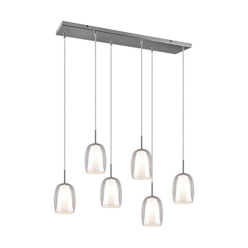 Suspension BARRET 6x10W E14 Chrome TRIO LIGHTING 317500606