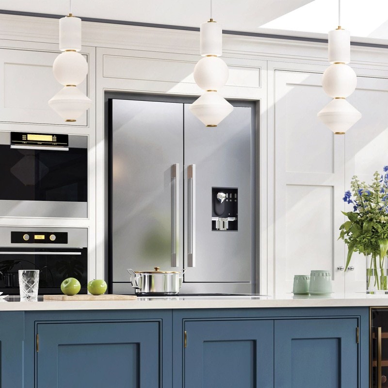 Suspension Bijou Doré et opale 20W ELS_ALM-BIJOU-P3-GD ALM-BIJOU-P3-GD Suspension Bijou Doré et opale 20W ELSTEAD LIGHTING ALM-BIJOU-P3-GD
