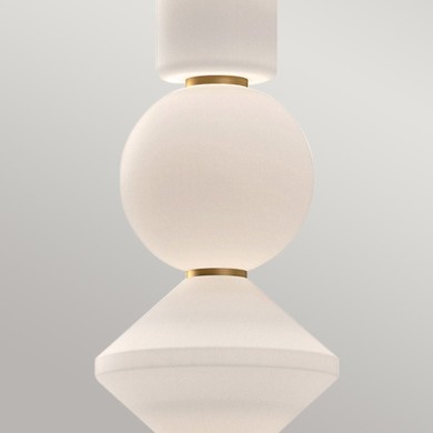 Suspension Bijou Doré et opale 20W ELSTEAD LIGHTING ALM-BIJOU-P3-GD