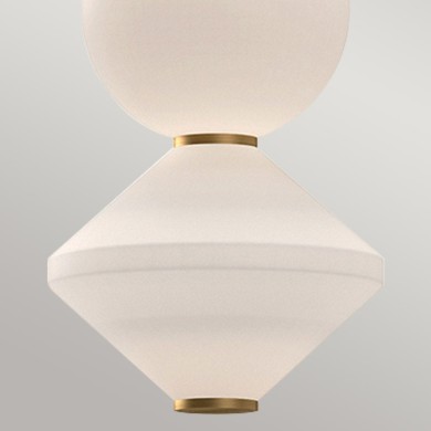 Suspension Bijou Doré et opale 20W ELSTEAD LIGHTING ALM-BIJOU-P3-GD