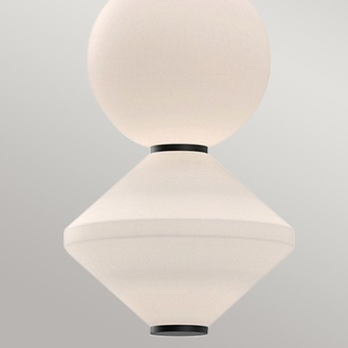 Suspension Bijou Noir et opale 20W ELSTEAD LIGHTING ALM-BIJOU-P3-MB