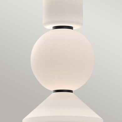 Suspension Bijou Noir et opale 20W ELSTEAD LIGHTING ALM-BIJOU-P3-MB