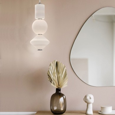 Suspension Bijou Nickel et opale 20W ELSTEAD LIGHTING ALM-BIJOU-P3-PN