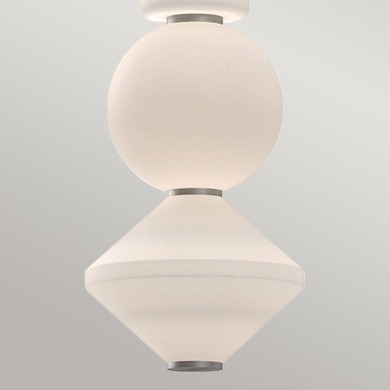 Suspension Bijou Nickel et opale 20W ELSTEAD LIGHTING ALM-BIJOU-P3-PN