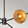 Suspension Daphne Noir et rotin 6x40W ELSTEAD LIGHTING ALM-DAPHNE6-MB