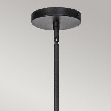 Suspension Daphne Noir et rotin 6x40W ELSTEAD LIGHTING ALM-DAPHNE6-MB