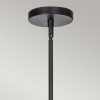 Suspension Daphne Noir et rotin 6x40W ELSTEAD LIGHTING ALM-DAPHNE6-MB