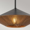 Suspension Daphne Noir et rotin 60W ELSTEAD LIGHTING ALM-DAPHNE-P-L-MB