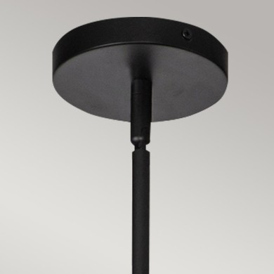 Suspension Daphne Noir et rotin 60W ELSTEAD LIGHTING ALM-DAPHNE-P-L-MB
