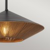 Suspension Daphne Noir et rotin 60W ELSTEAD LIGHTING ALM-DAPHNE-P-L-MB