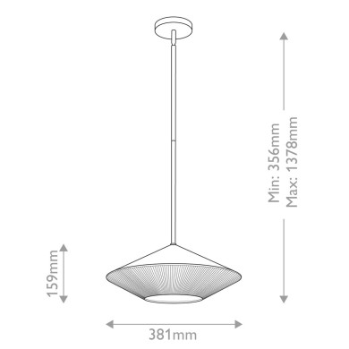 Suspension Daphne Noir et rotin 60W ELSTEAD LIGHTING ALM-DAPHNE-P-L-MB