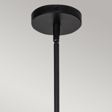 Suspension Daphne Noir et rotin 60W petite ELSTEAD LIGHTING ALM-DAPHNE-P-S-MB