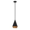 Suspension Daphne Noir et rotin 60W petite ELSTEAD LIGHTING ALM-DAPHNE-P-S-MB