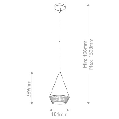 Suspension Daphne Noir et rotin 60W petite ELSTEAD LIGHTING ALM-DAPHNE-P-S-MB