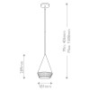 Suspension Daphne Noir et rotin 60W petite ELSTEAD LIGHTING ALM-DAPHNE-P-S-MB