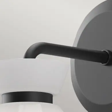 Applique Halston Noir et opale 40W ELSTEAD LIGHTING ALM-HALSTON-1WB-BK