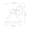 Applique Halston Noir et opale 40W ELSTEAD LIGHTING ALM-HALSTON-1WB-BK