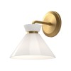 Applique Halston Doré et opale 40W ELSTEAD LIGHTING ALM-HALSTON-1WB-GD