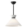 Suspension Halston Noir et opale 60W ELSTEAD LIGHTING ALM-HALSTON-P-M-BK