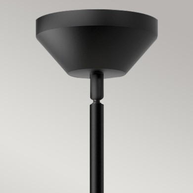 Suspension Halston Noir et opale 60W ELSTEAD LIGHTING ALM-HALSTON-P-M-BK