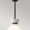 Suspension Halston Noir et opale 60W ELSTEAD LIGHTING ALM-HALSTON-P-M-BK