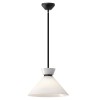 Suspension Halston Noir et opale 60W ELSTEAD LIGHTING ALM-HALSTON-P-M-BK