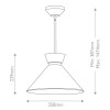 Suspension Halston Noir et opale 60W ELSTEAD LIGHTING ALM-HALSTON-P-M-BK