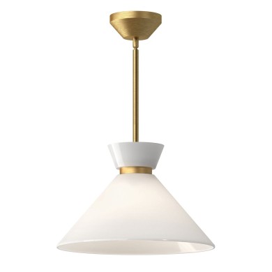 Suspension Halston Doré et transparent 60W ELSTEAD LIGHTING ALM-HALSTON-P-M-GD
