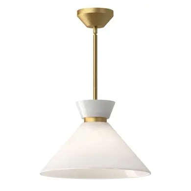 Suspension Halston Doré et transparent 60W ELSTEAD LIGHTING ALM-HALSTON-P-M-GD