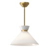 Suspension Halston Doré et transparent 60W ELSTEAD LIGHTING ALM-HALSTON-P-M-GD