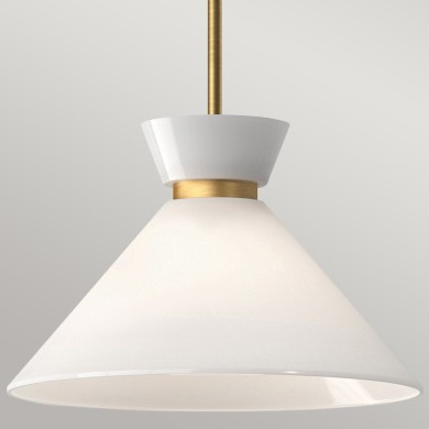 Suspension Halston Doré et transparent 60W ELSTEAD LIGHTING ALM-HALSTON-P-M-GD