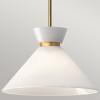 Suspension Halston Doré et transparent 60W ELSTEAD LIGHTING ALM-HALSTON-P-M-GD