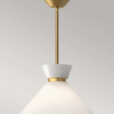 Suspension Halston Doré et transparent 60W ELSTEAD LIGHTING ALM-HALSTON-P-M-GD