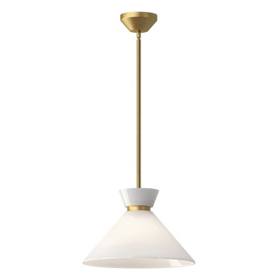 Suspension Halston Doré et transparent 60W ELSTEAD LIGHTING ALM-HALSTON-P-M-GD