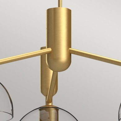 Suspension Jude Doré et transparent 3x60W ELS_ALM-JUDE3-GD-CL ALM-JUDE3-GD-CL Suspension Jude Doré et transparent 3x60W ELSTEAD LIGHTING ALM-JUDE3-GD-CL