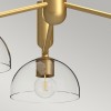 Suspension Jude Doré et transparent 3x60W ELSTEAD LIGHTING ALM-JUDE3-GD-CL