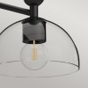 Suspension Jude Noir et transparent 3x60W ELSTEAD LIGHTING ALM-JUDE3-MB-CL
