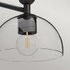 Suspension Jude Noir et transparent 3x60W ELSTEAD LIGHTING ALM-JUDE3-MB-CL