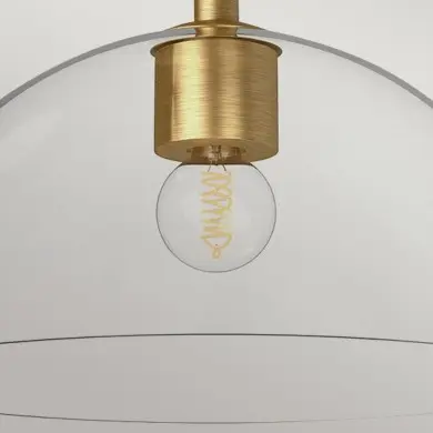 Suspension Jude Doré et transparent 60W ELSTEAD LIGHTING ALM-JUDE-P-GD-CL