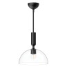 Suspension Jude Noir et transparent 60W ELSTEAD LIGHTING ALM-JUDE-P-MB-CL