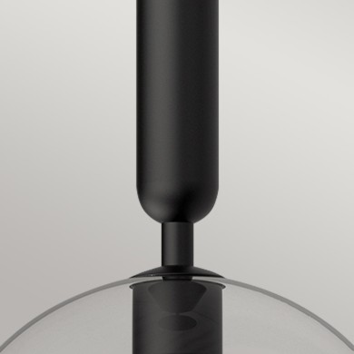 Suspension Jude Noir et transparent 60W ELSTEAD LIGHTING ALM-JUDE-P-MB-CL